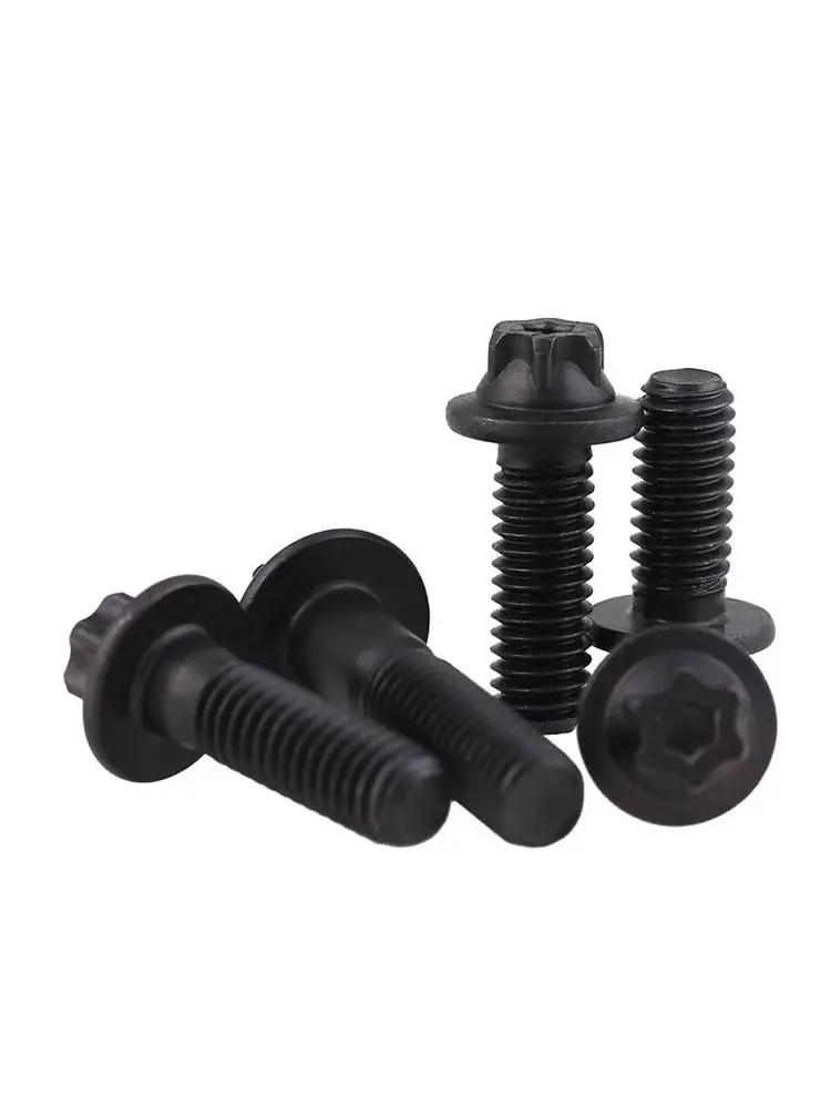 low price high quality black finished zinc/nickel plated Carbon Steel ss304 316 Hexalobular Head Bolt With Flange DIN34800/34801