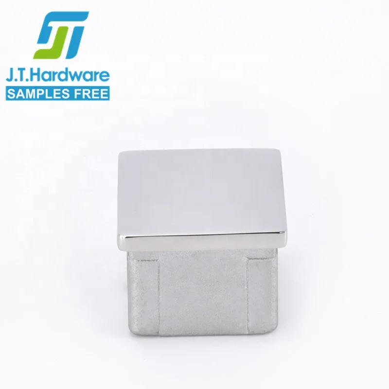 Factory direct sale stainless steel 304 316 2205 square pipe handrail fittings flat end caps