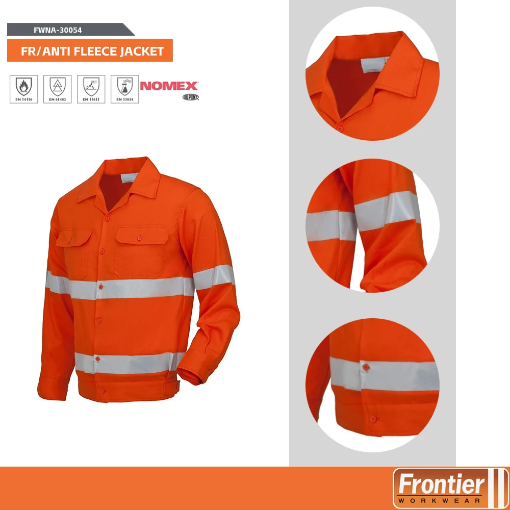 Fleece Jacket Fire Resistant anti static Jacket Reflective Tapes fire resistant clothing Safety Fleece Jacket fire proof shirt
