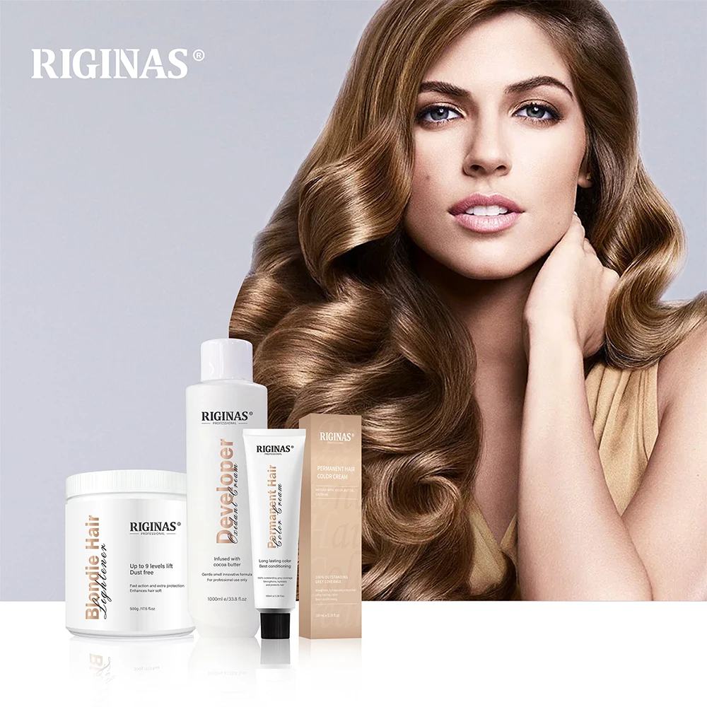 Riginas Private Label Hair Developer Oxidant Cream Gentle Smell Innovative Formula Hair Developer