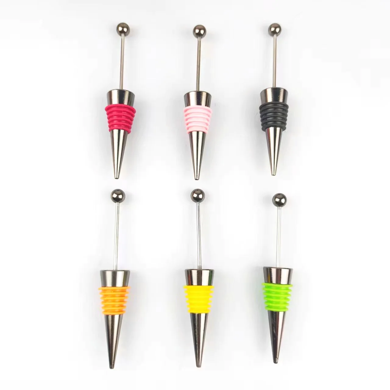 Hot Sale Custom DIY Zinc Alloy Metal Bead Balls Stainless Steel Wine Bottle Stopper for Red Wine Decoration