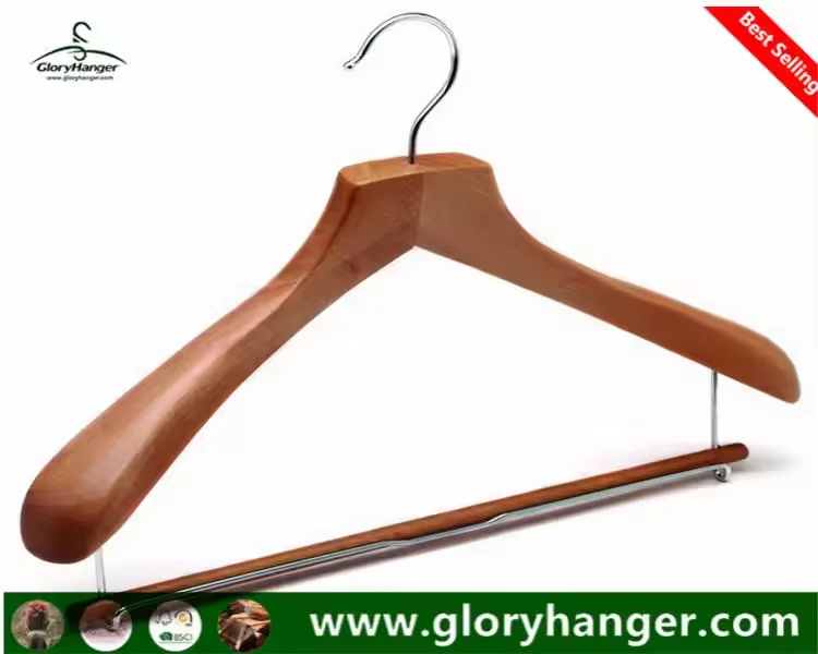 Glory Hanger High quality luxury wooden hanger with wide shoulder