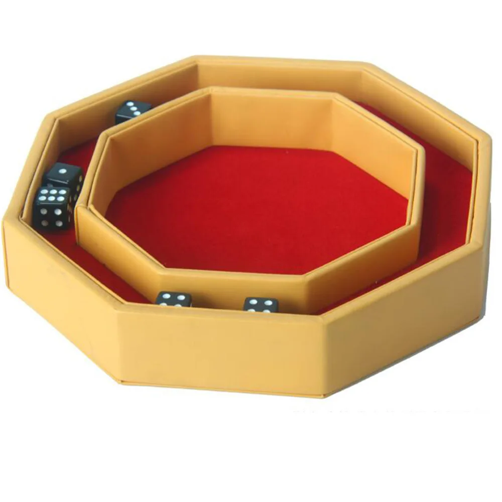  PU Leather Dice box Roleplaying Game Tray Holder With
