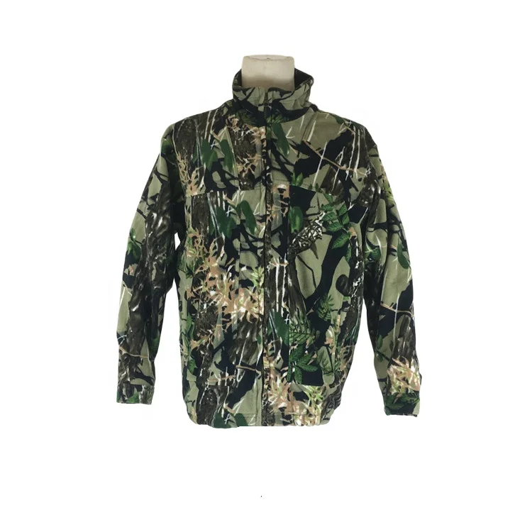 
Factory Custom Green Wind Water Proof Forest Camo Hunting Jacket 