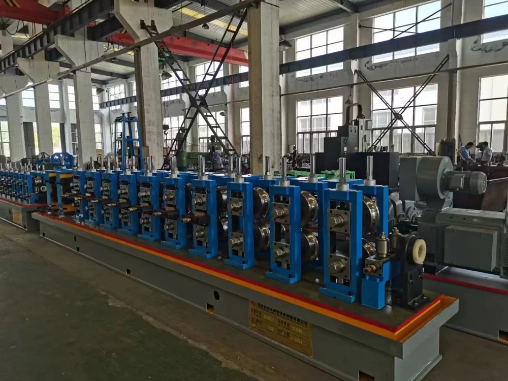 Galvanized Steel Pipe Production Line / Welded Tube Making Machinery