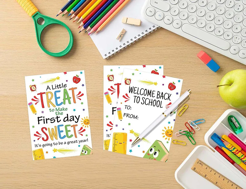 Chalkboard Welcome Postcards Colorful Welcome To Our Class Cards Back To School For Kids