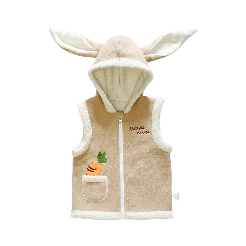 
Sleeveless Winter Girls Fashion Baby Vest Waistcoats Hooded Waistcoat 