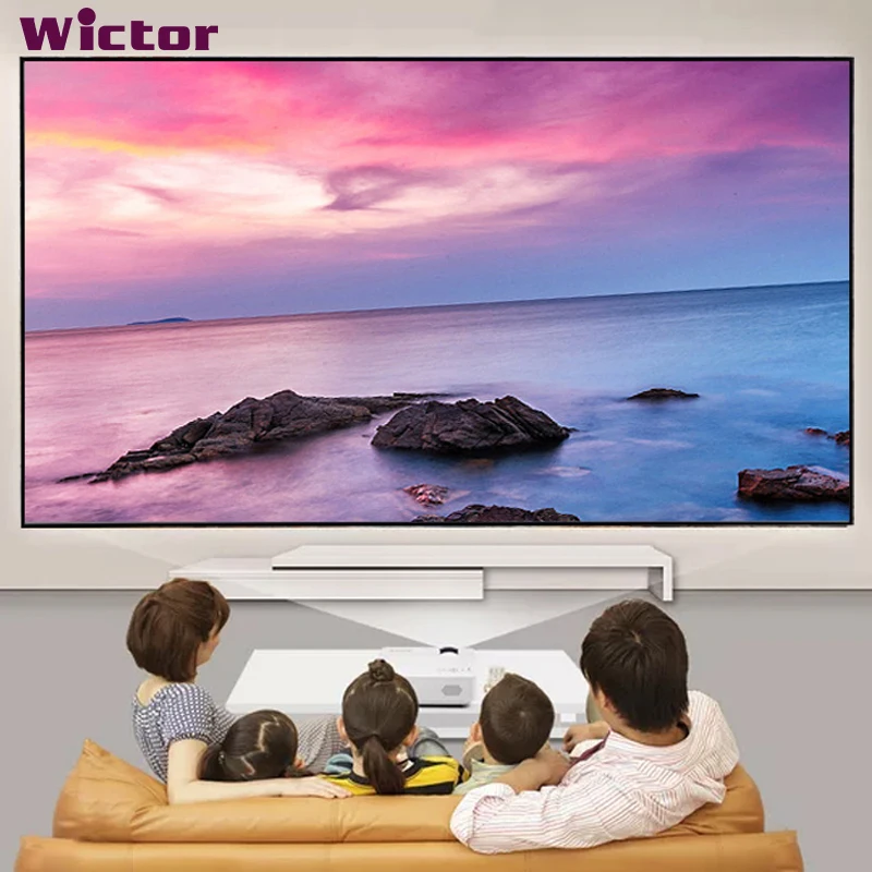 Alr-экран SNOWHITE диагональю 133 дюйма для длинного проектора, проекционный экран с черными бриллиантами и фиксированной рамкой, экран для проектора