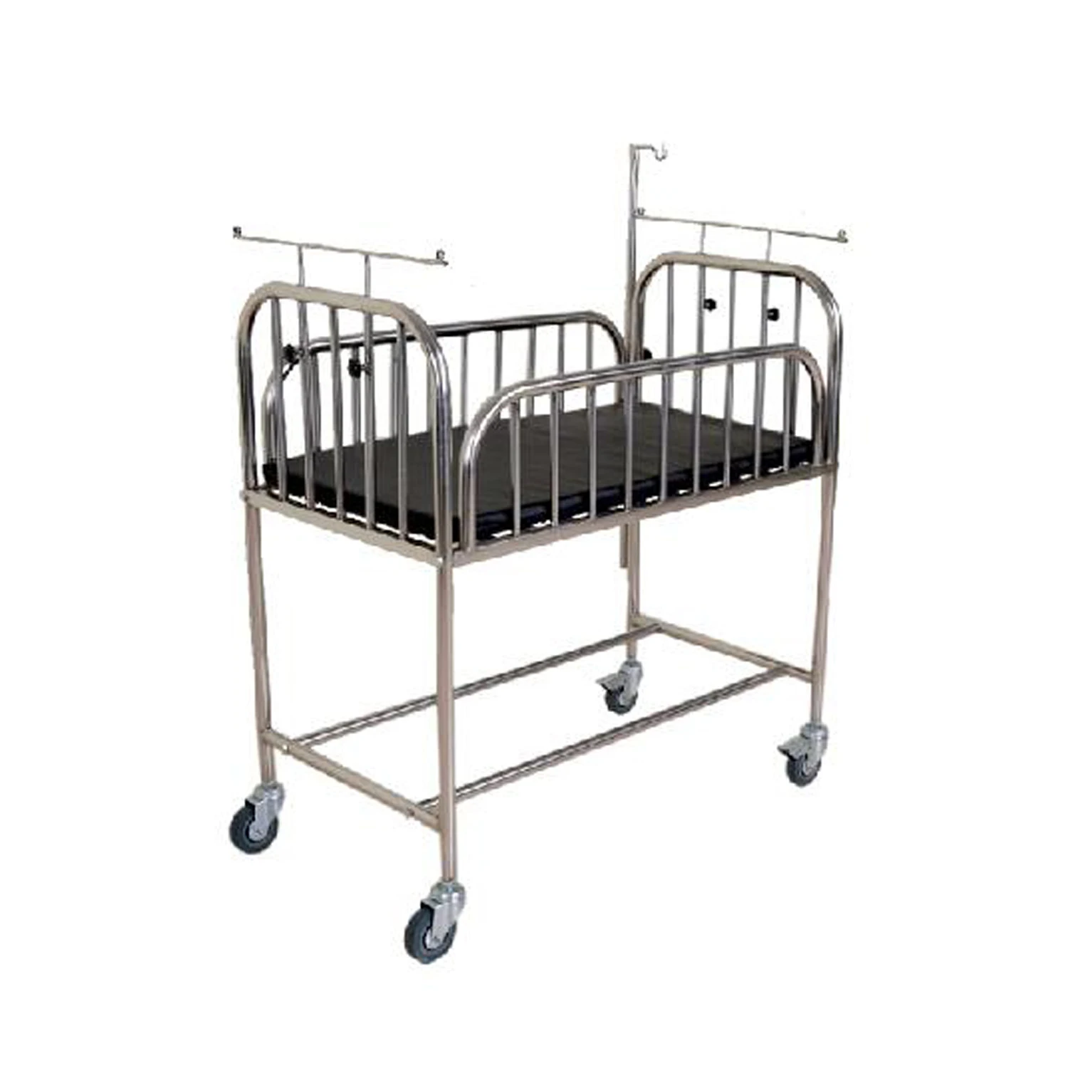 Hot sale low price smoothly Move Hospital Used Stainless Steel Baby Cart medical trolley
