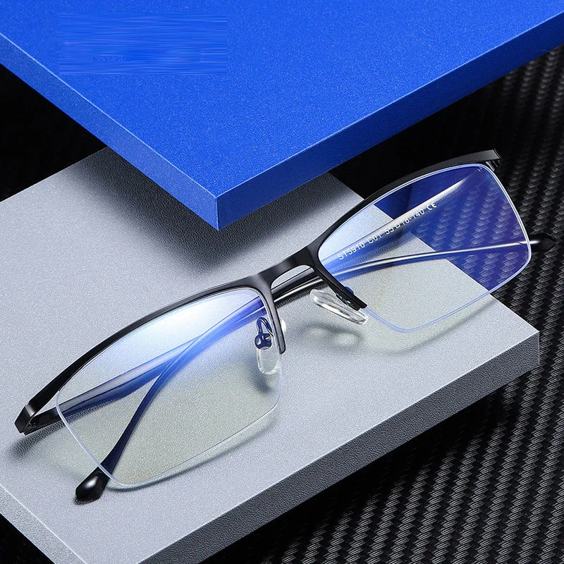 Euromonk Half Frame Anti Blue Ray Computer Glasses Men Screen Radiation Eyewear Eyeglasses Frames Anti Blue Light Blocking Glass