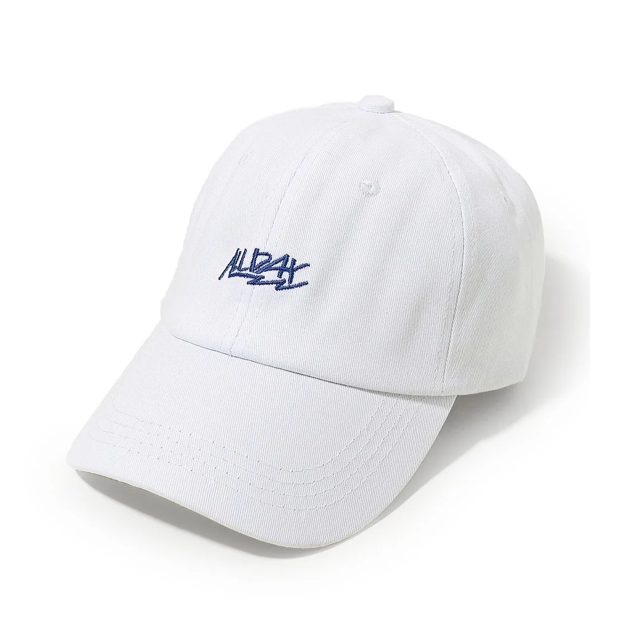 High Quality Promotional All Day Logo Baseball Cap 6-panel Embroidery For Men Hat