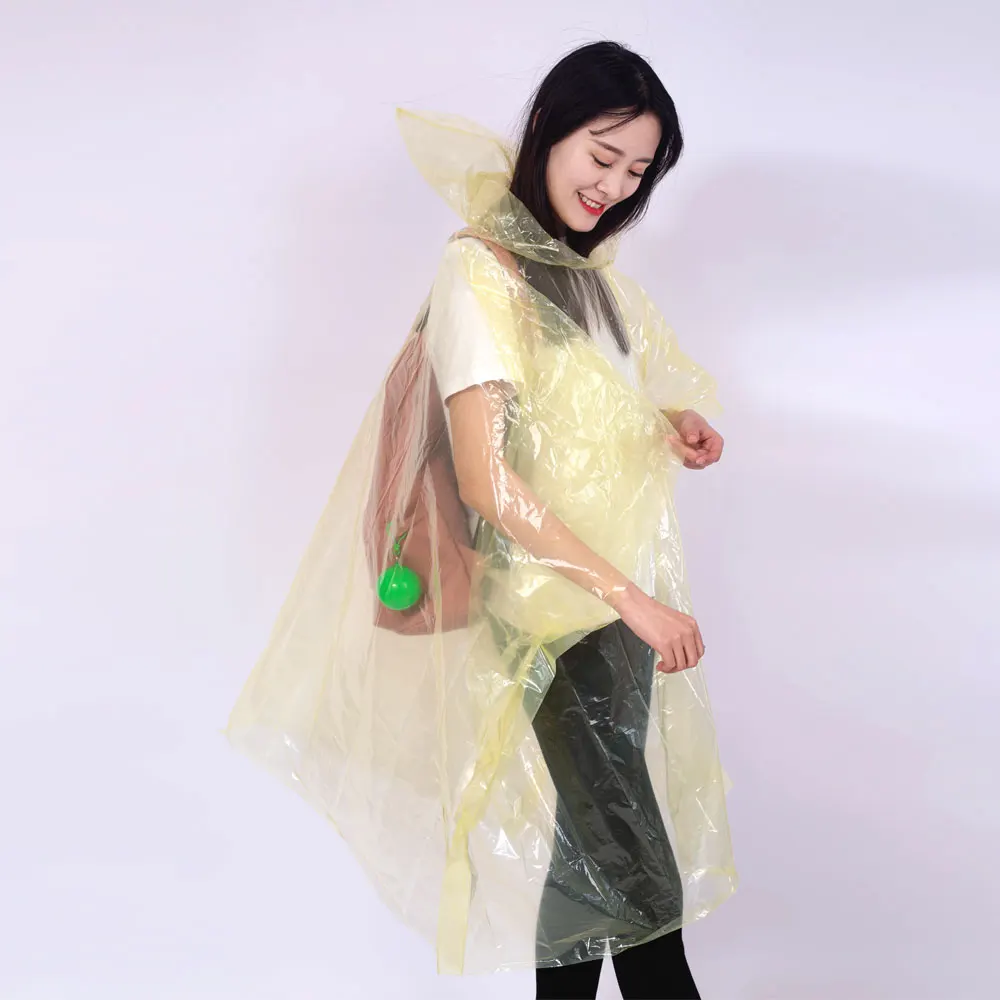 Оптовая продажа, дождевик, пончо, плащ, пластиковый дождевик желтого цвета для взрослых