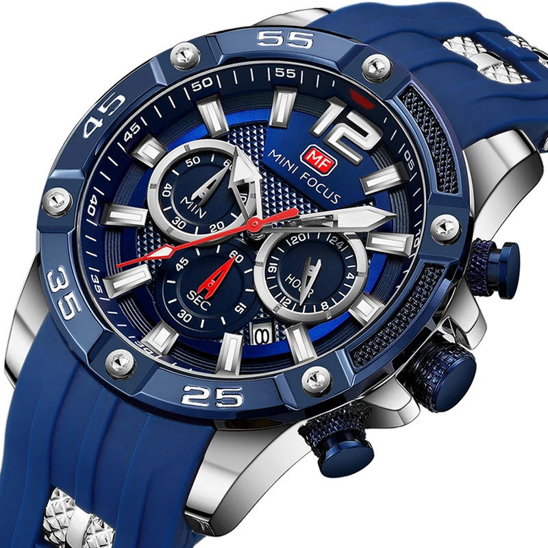 MINI FOCUS MF0349 branded watches men wrist luxury watches for men original chronograph watches