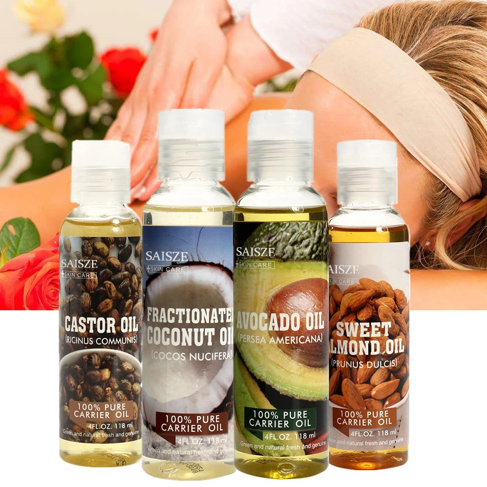 2019 New 100% Natural Pure Cold Pressed Avocado Sweet Almond Coconut Castor Oil For Hair Skin Care