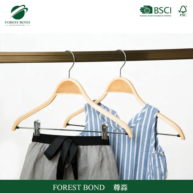 Laminated Hangers With Clips Wooden Hanger Plywood Hangers For Clothes