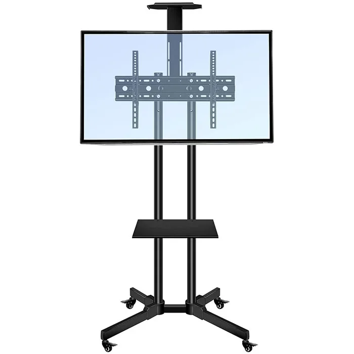 
ML-02 Modern Mobile Monitor Mount Television Stand for Two Screens with Wheels/TV Stand for 55 inch Plasma Screen 