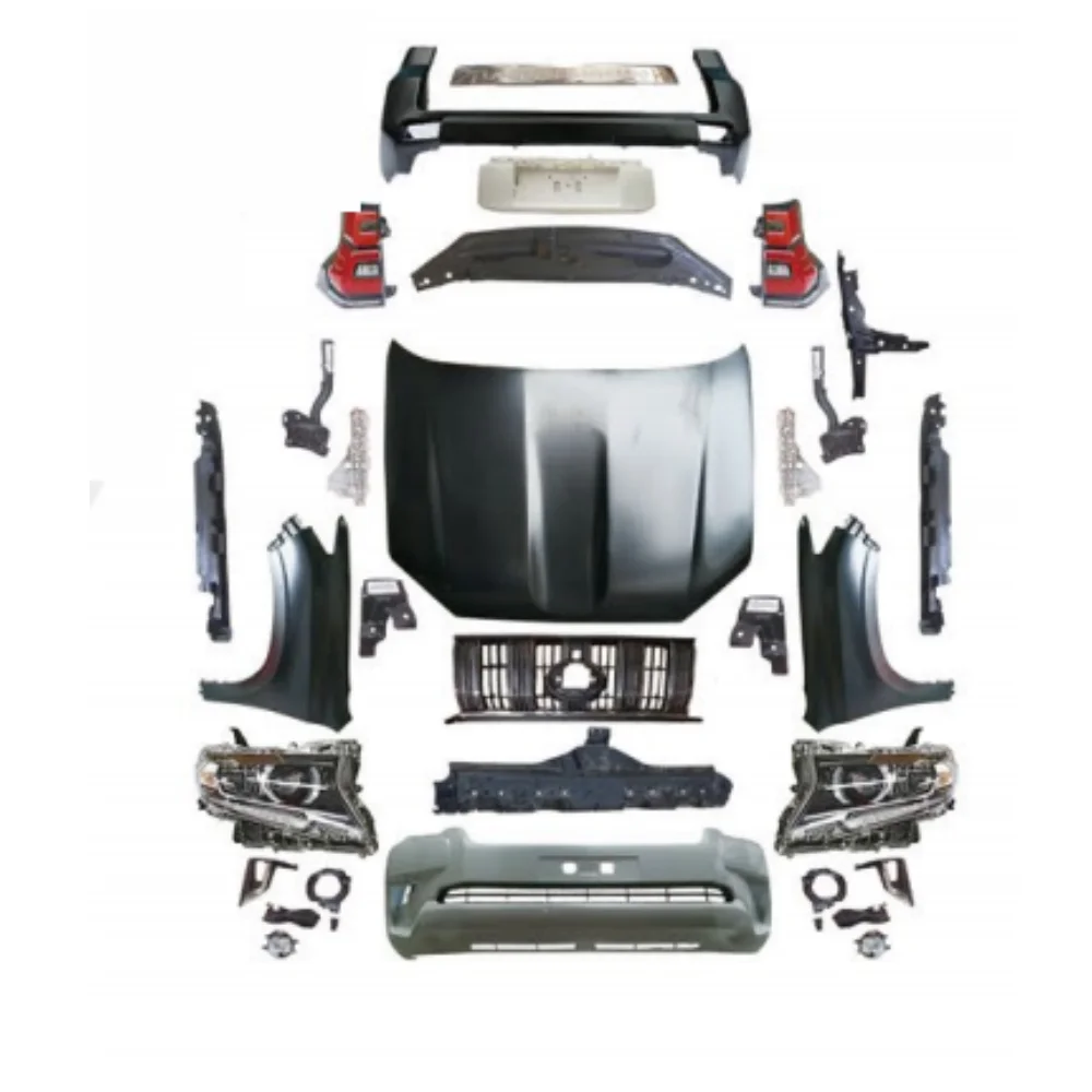 PRADO FJ150 10-17 upgrade to 18-23 facelift conversion car bumper grille body kit For toyota Prado 2010-2017 FJ150