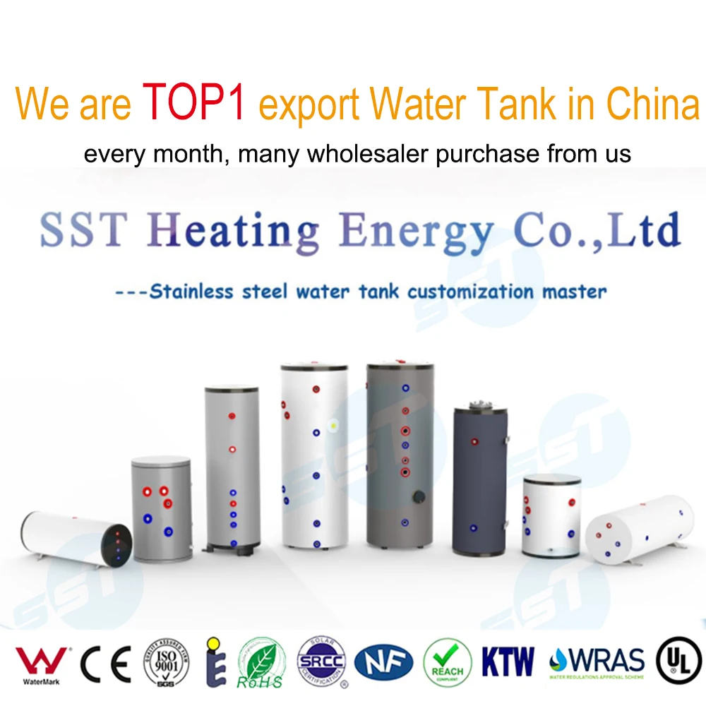 Wholesale DHW Tank Sale Home Use Good Quality Tank 1000L With Coils Stainless Steel