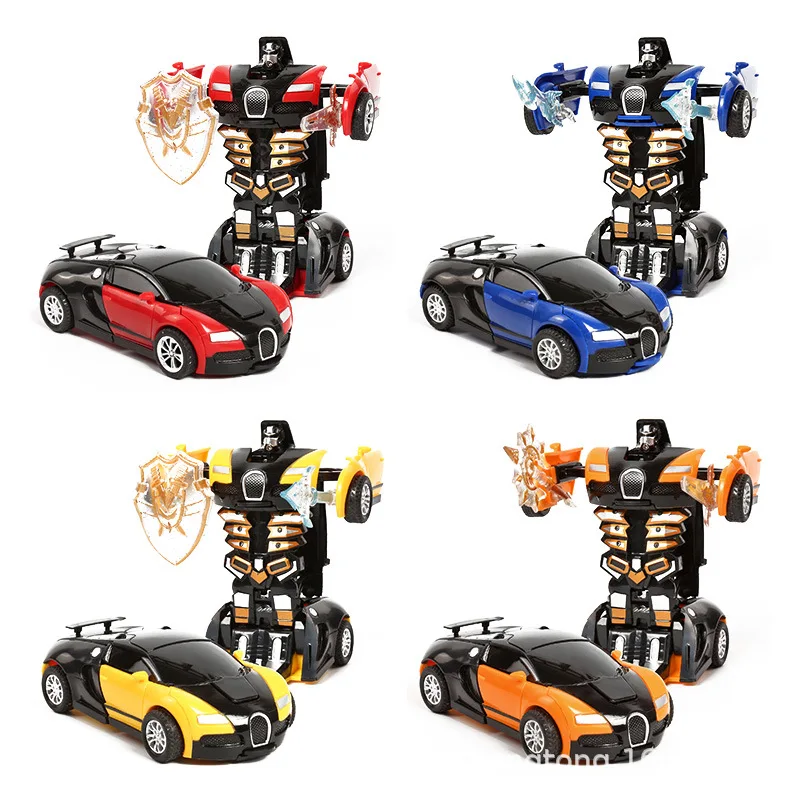 Робот-трансформер для столкновений, мини-трансформер автомобиля, игрушечный автомобиль-трансформер, инерционная игрушка, подарок для детей и мальчиков
