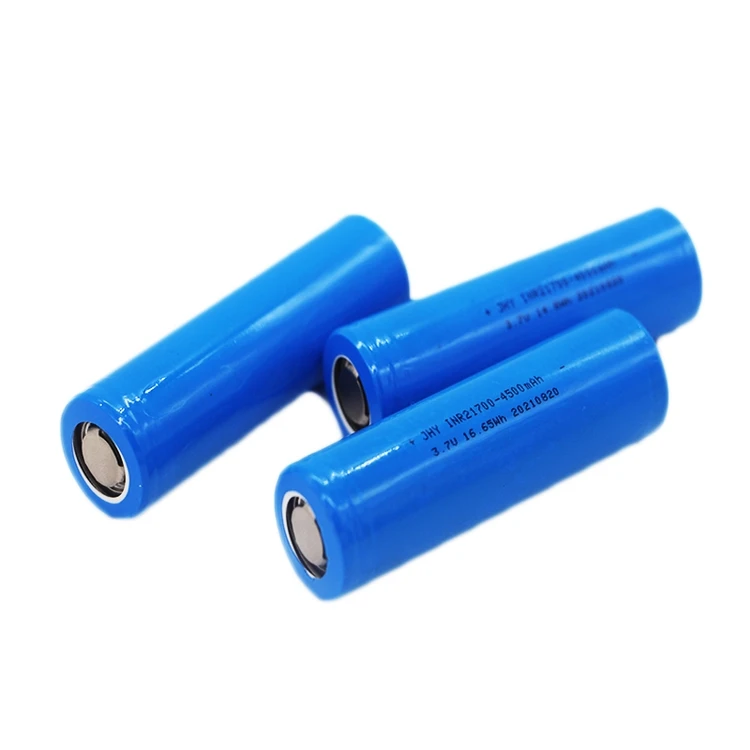 Low MOQ JHY cylindrical rechargeable lithium battery 21700 3.7V 4500mAh Fan battery