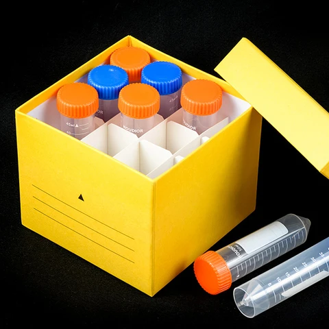 Lab Cryogenic Storage Boxes Cardboard Storage Freezing Box For Cryo Tube