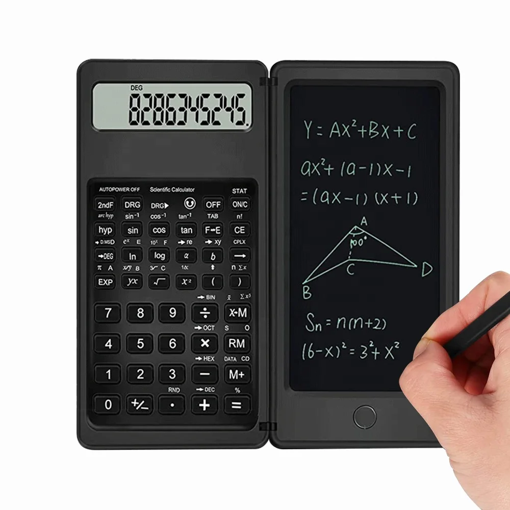 Drawing Tablet Science Calculator LCD Writing Pad Electronic Notepad with Calculator Scientific