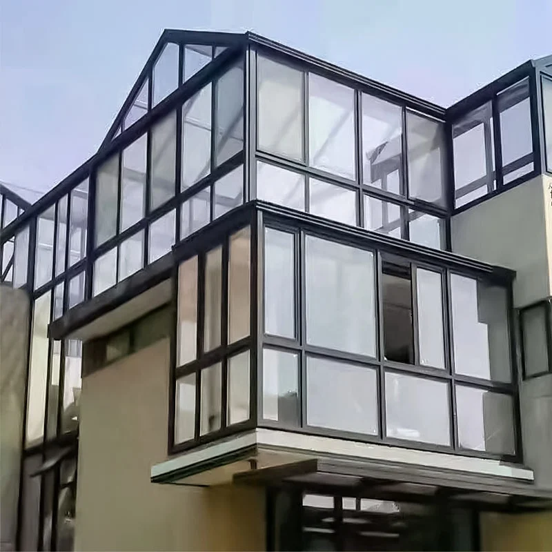 Стеклянные дома из алюминиевого сплава под заказ с рамкой для солярия 8X8 12X20 Lowes сборные изолированные солярии