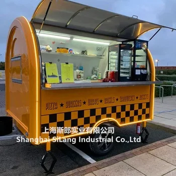 SILANG fully featured street franchise Ice cream Burger Fries Barbecue Food waffle trailer