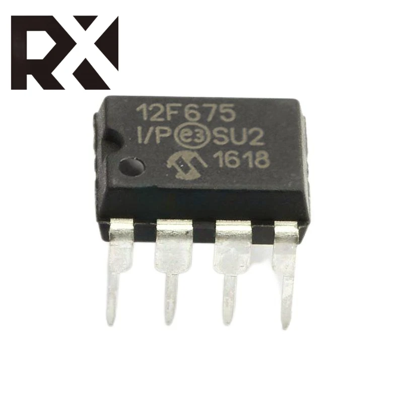 PIC12F675-I/P  New and Original Microcontroller PIC12F675 Microchip IC Chip MCU 8BIT 1.75KB DIP8 PIC 12F675 PIC12F675-I/P