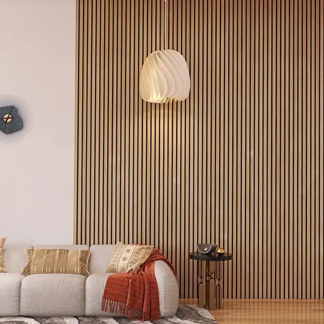 KASARO Akupanel Acoustic Slat Panel Wood Grooved For Studio Room Soundproof Wall Panel