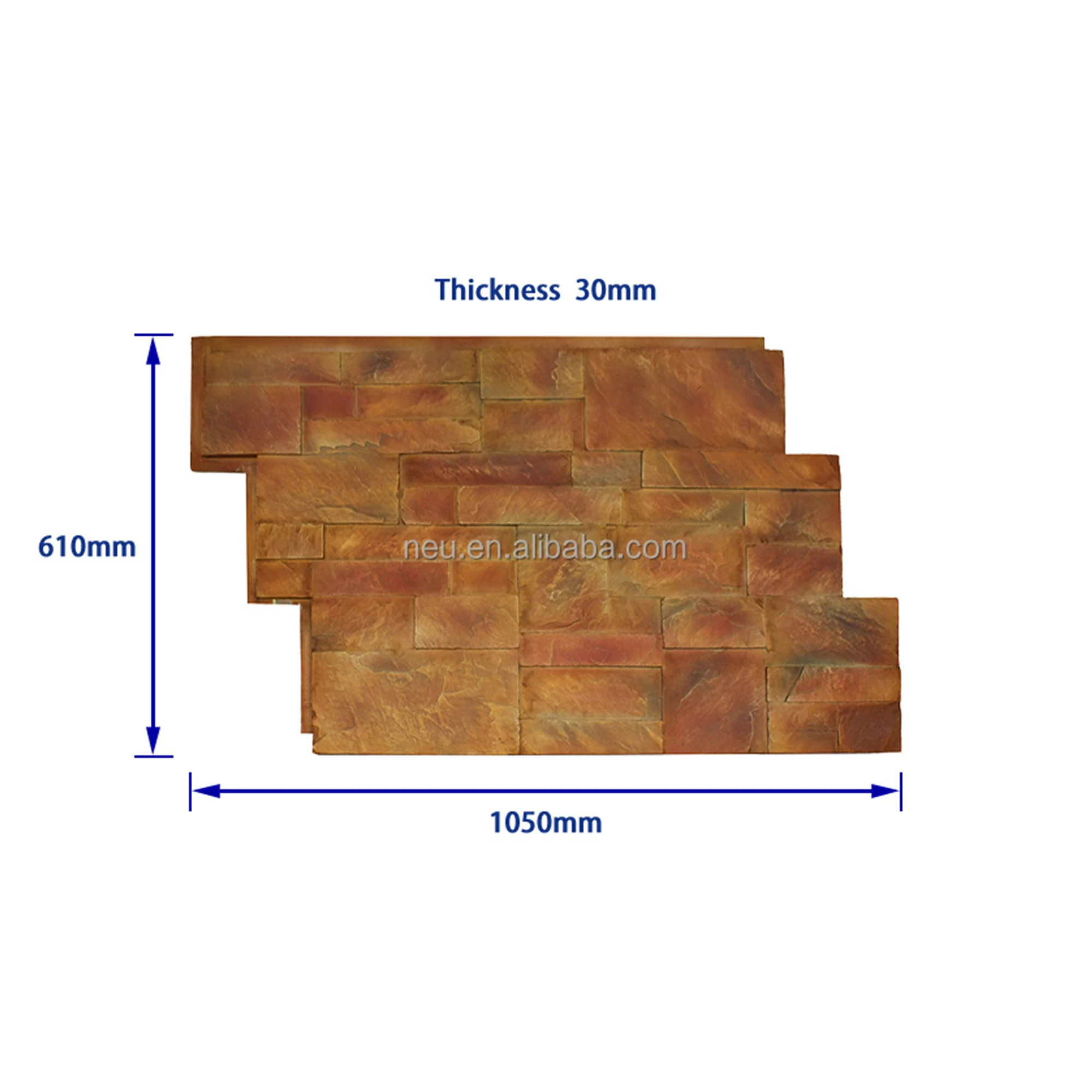 Faux stone panel NEU 2024 Polyurethane PU foam panel exterior decorative siding stone metal wall panel