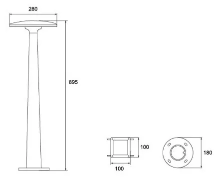 
Outdoor waterproof led bollards for hotel pathway bollards Lighting 
