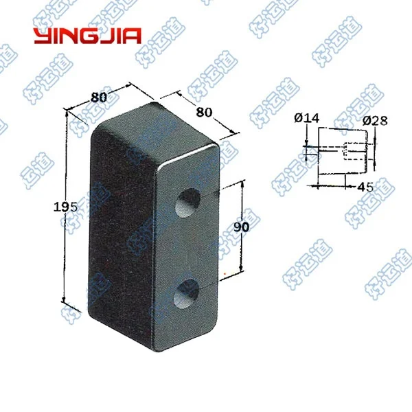 Heavy duty black rubber buffer