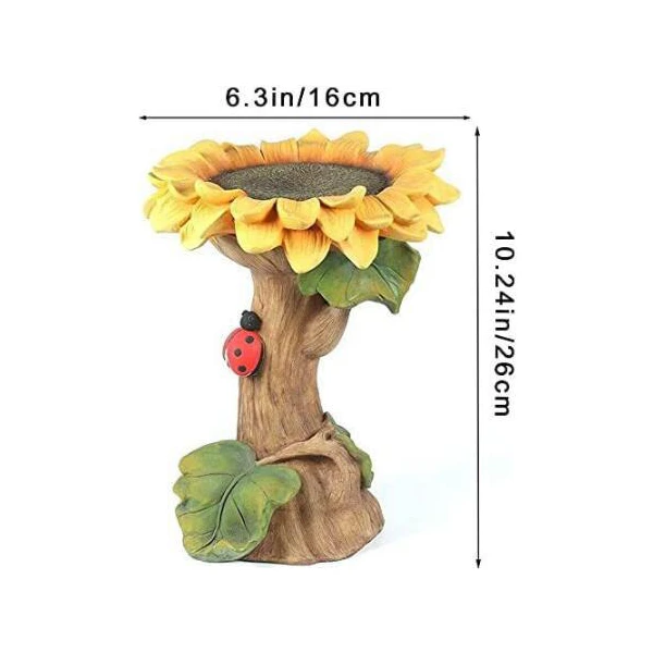 01 Polyresin Bird Feeder Pet Feeding Tray Indoor Ornaments Outdoor Birdhouse Garden Decor Sunflower Birds Feeders