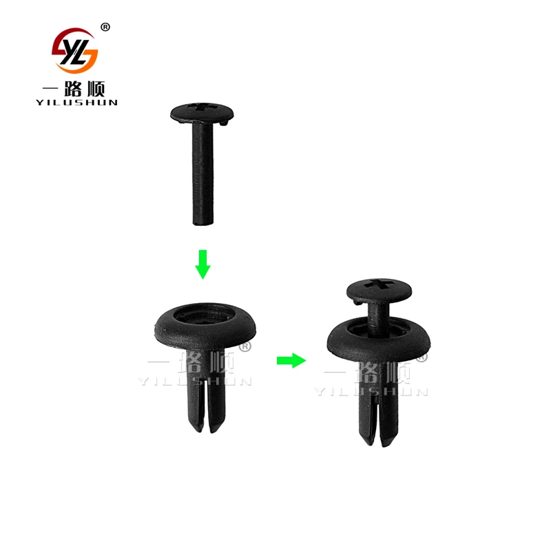 B88 useful plastic car clip interior door, clips for panel door, 6,5mm