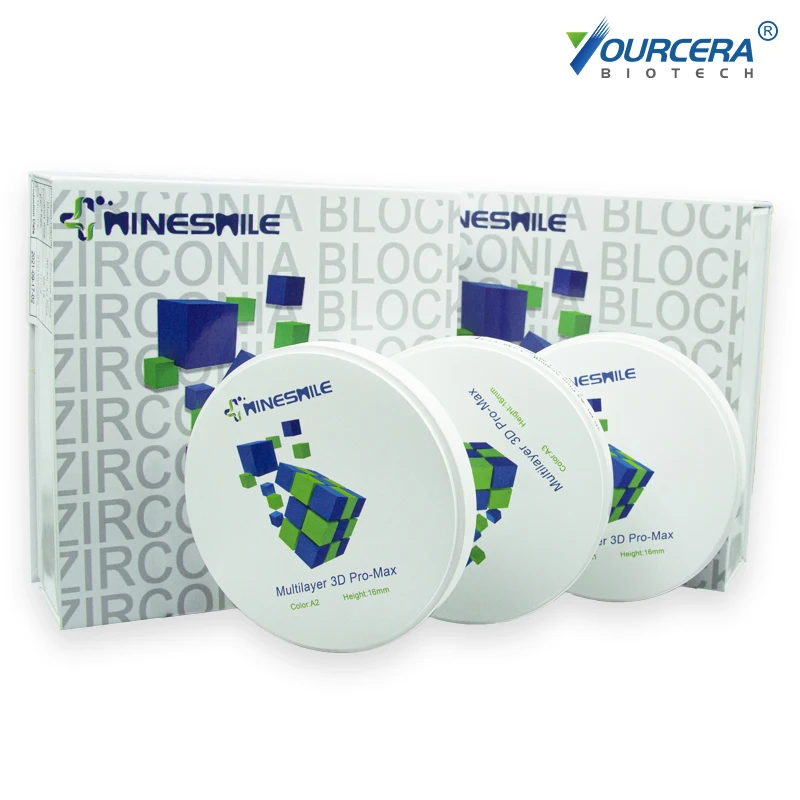 China wholesale Super translucent 6 layer multilayer color Denture Lab Restoration Pre-Shaded block zirconia block