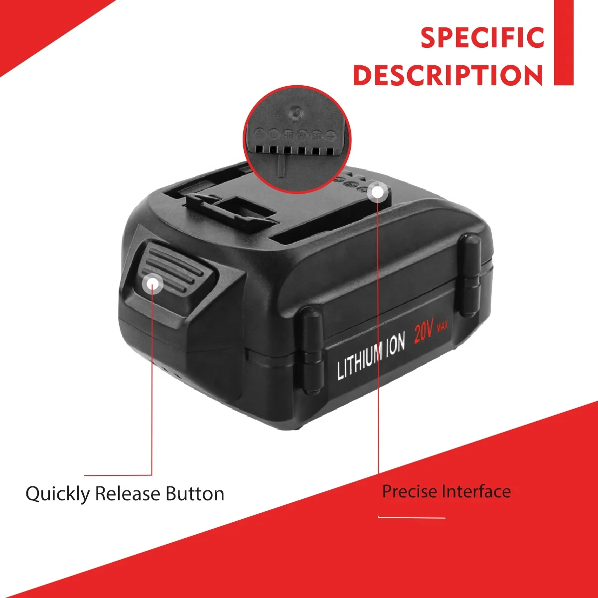 Rechargeable Worx Lithium 20v Battery 5.0Ah Replacement 20v Worx Battery Pack for Cordless tools Battery WA3520 WA3575 WA3525