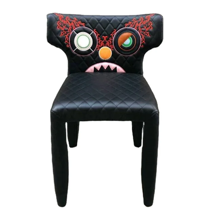 Soft Puffy And Stylish With PU leather wood frame accent occasional Monster Chair