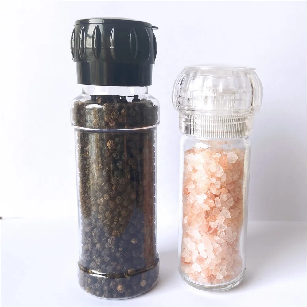 sale black colorful plastic pepper mill salt himalayan pink grinder cap