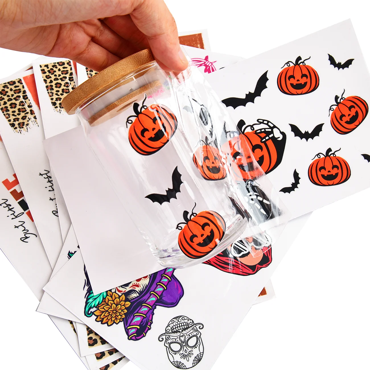 Customized uv dtf cup sleeve transfer label sticker custom logo uv dtf cup sleeve transfer high quality printing