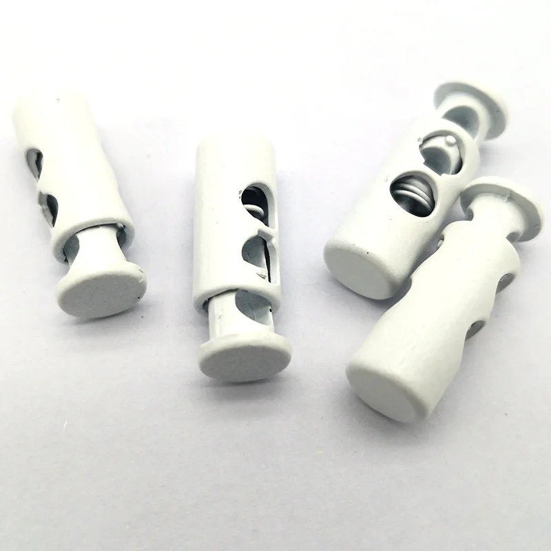 white toggles double cord lock stoppers toggle drawstring rope cord stopper for clothing