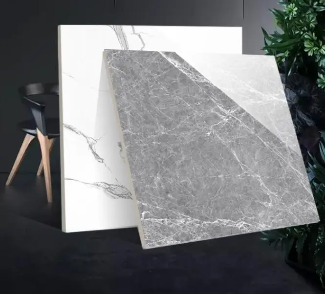 New design High Glossy Nano Polished Porcelain Full Body MarbleTiles in 80X80cm