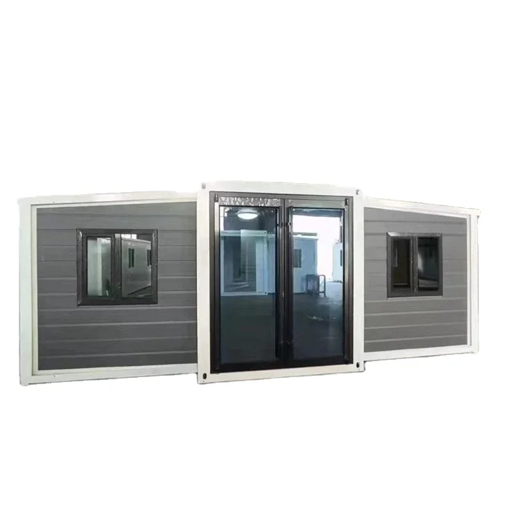 China  Wholesale Customized Plans 40ft Foldable Modular Home Expandable Shipping Container House with Woodgrain Wall Panels