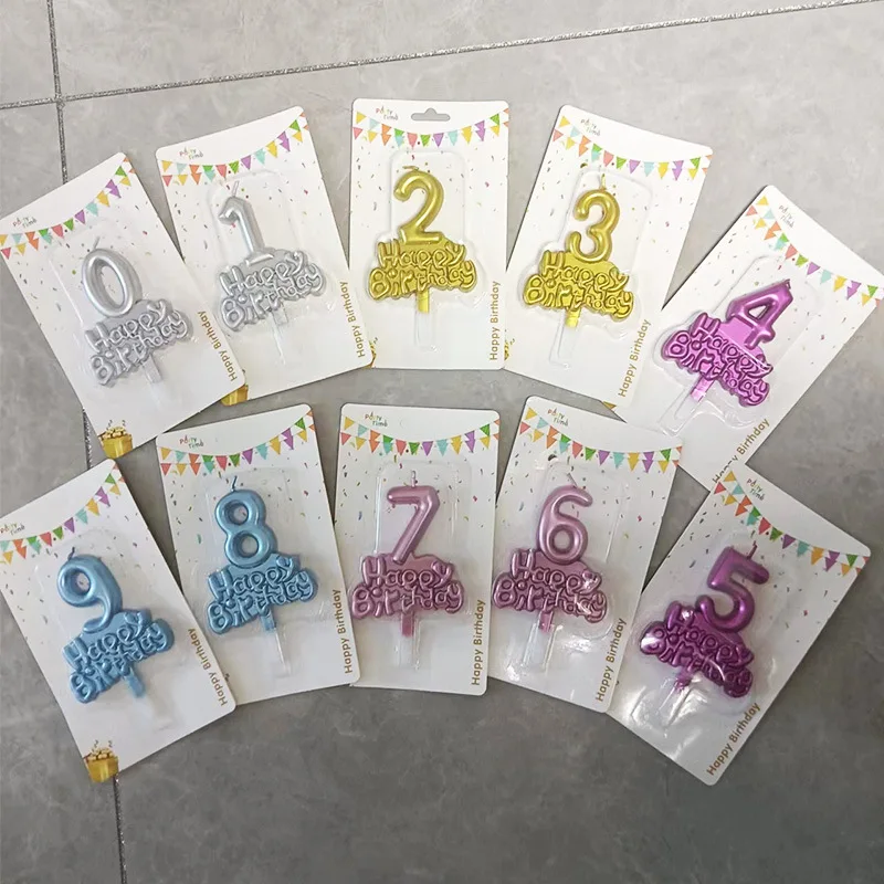 SuXiu OEM Numbered Birthday Blessing Candle Home party decorations, digital birthdays other candles