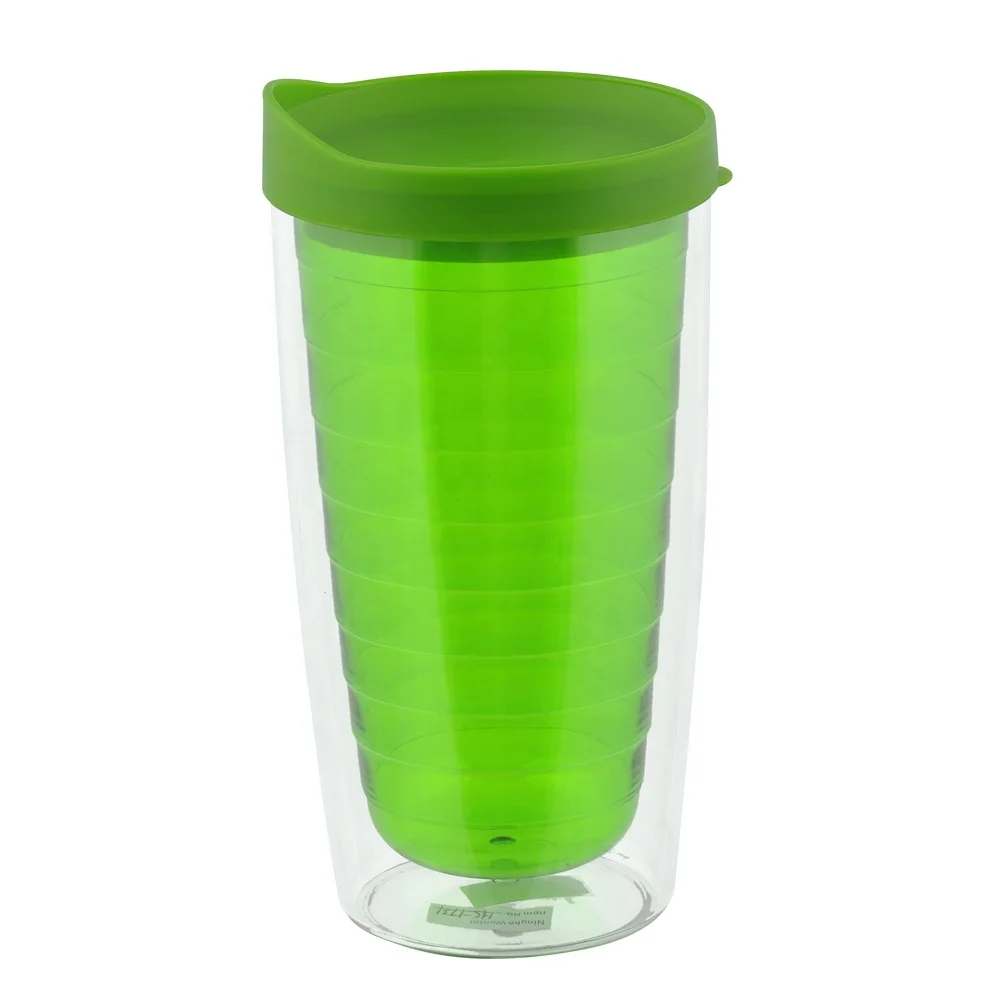 Hot sell Durable 15 oz Thermo Plastic Coffee Cup Double Wall Custom Printing Drinking Mug Take It To Go with Lids