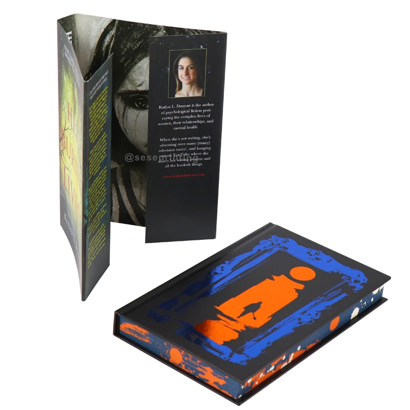 Book Printing Services Custom and Printed Gold Foil and Stenciled Edges Hardcover Book Trim Size with Dust Jacket
