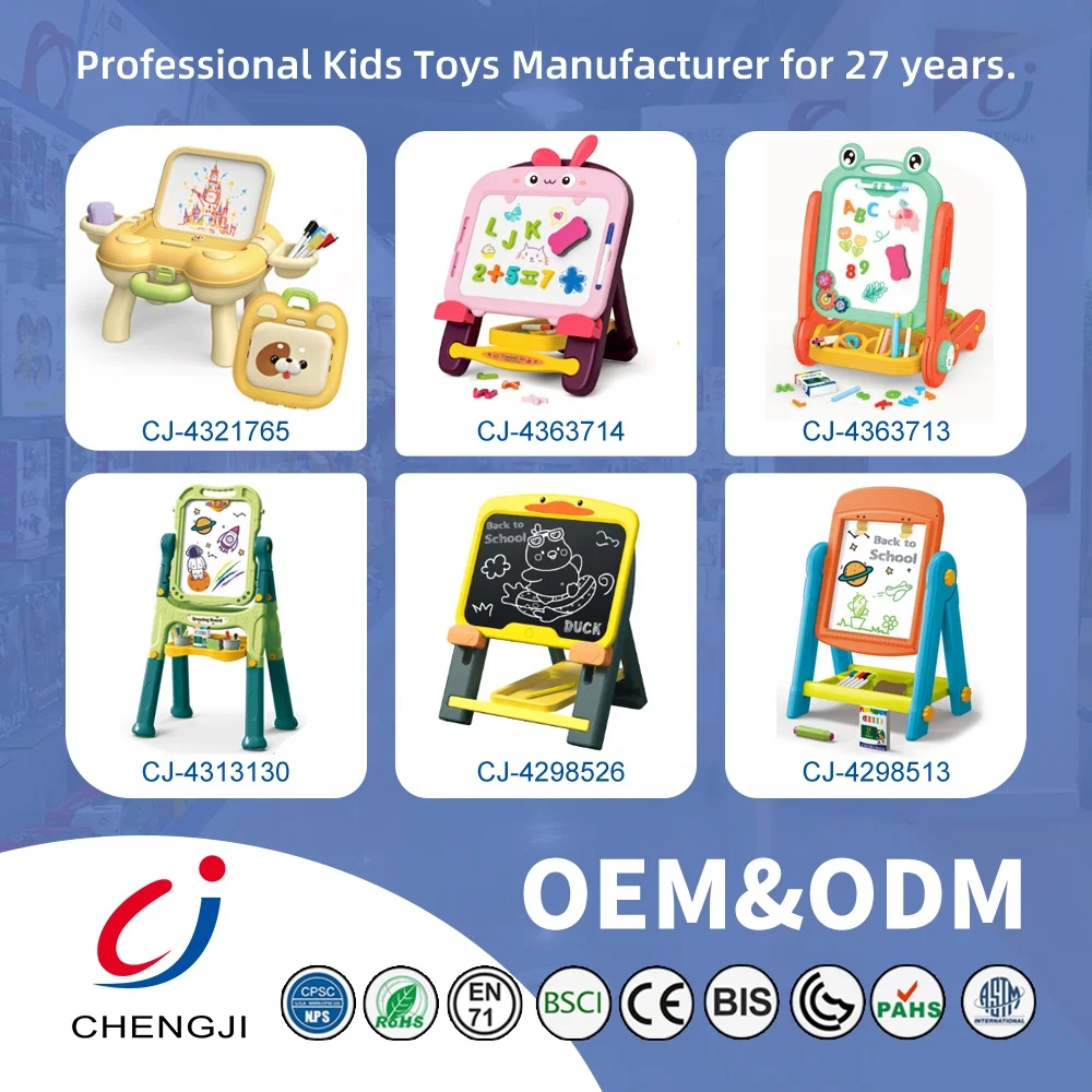 Chengji carton drawing board multifunctional painting bracket type education learn erasable kids drawing board set