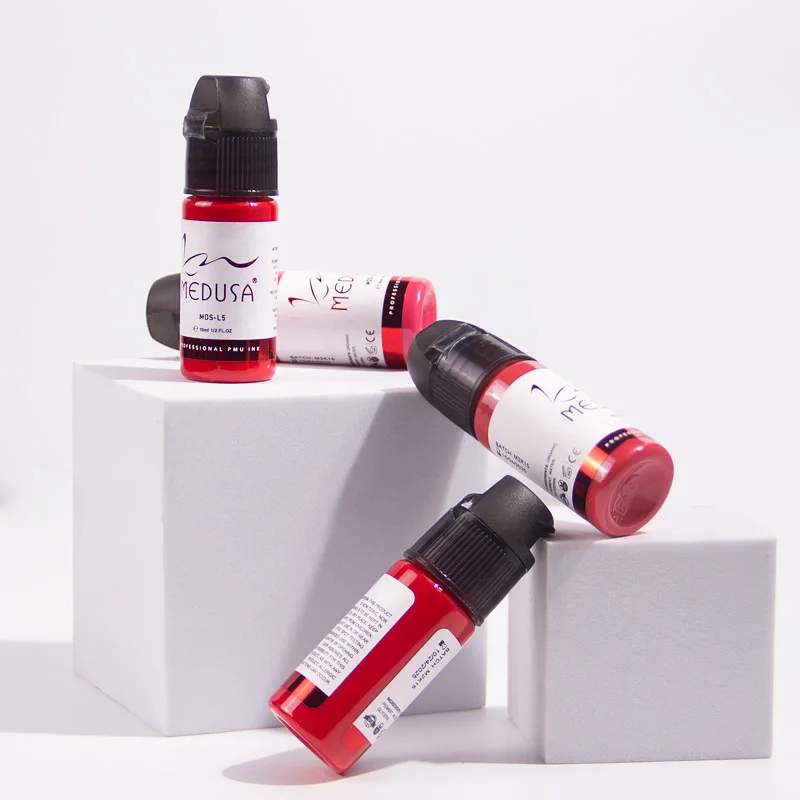 MEDUSA Eyeliner Cosmetic Tattoo Ink Vacuum Bottle Packaging PMU Micro Pigments OEM