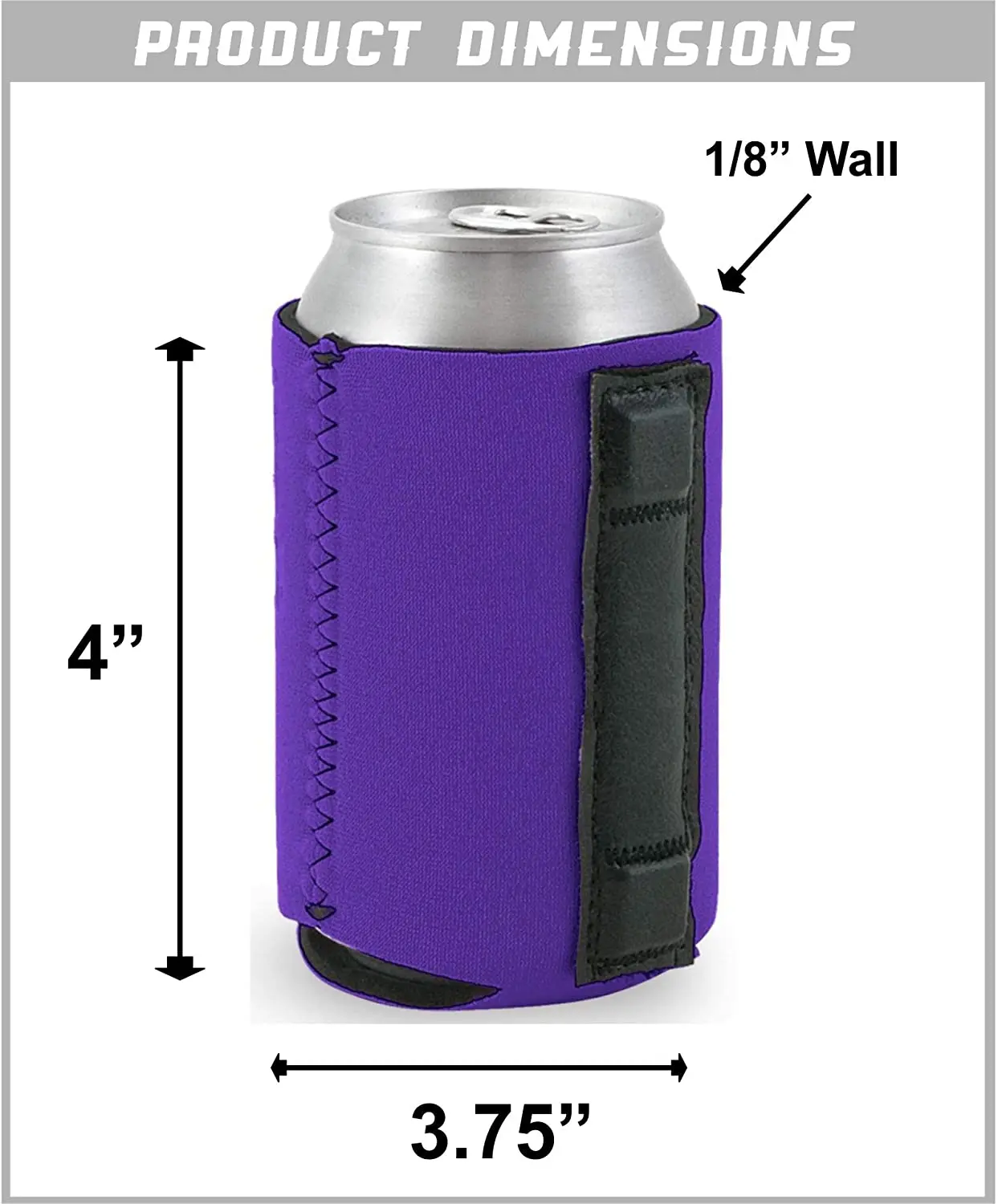 Magnetic Neoprene Collapsible Can Holder Can Cooler Koozy