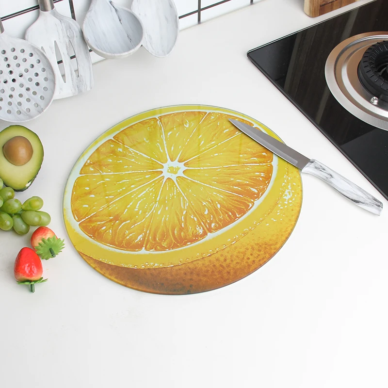 Durable Using Low Price Glass Custom Watermelon Shape Cutting Board